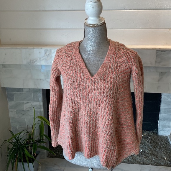 Anthropologie Moth Boucle Zipper V-neck Sweater Size Small - Picture 6 of 15
